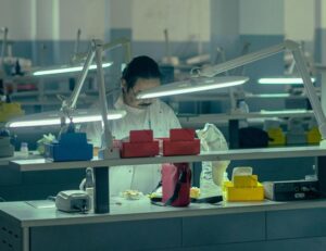 china factory production line workers